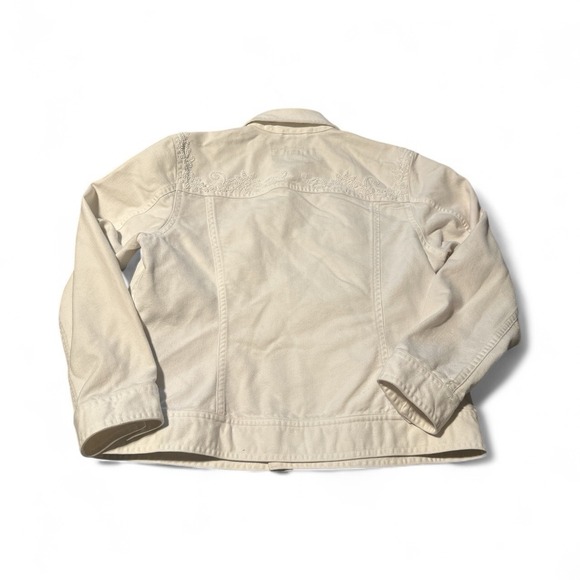 Ralph Lauren White With White Beading Denim Jacket Size 8 Western - Picture 6 of 9